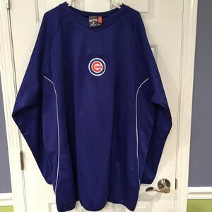Chicago Cubs Majestic Authentic MLB Therma Base Tech Fleece Pullover 3XT Circle